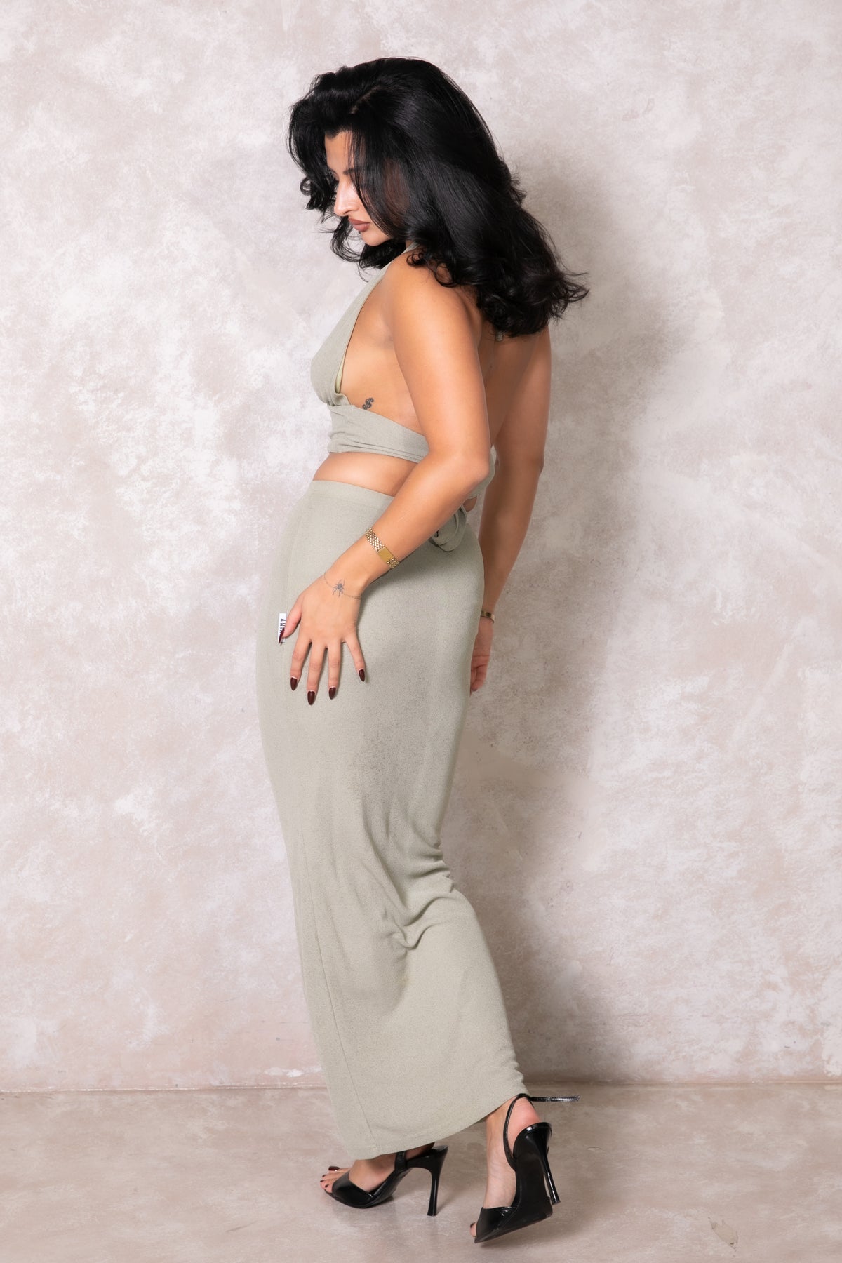Eden Midaxi Skirt - Matcha Green