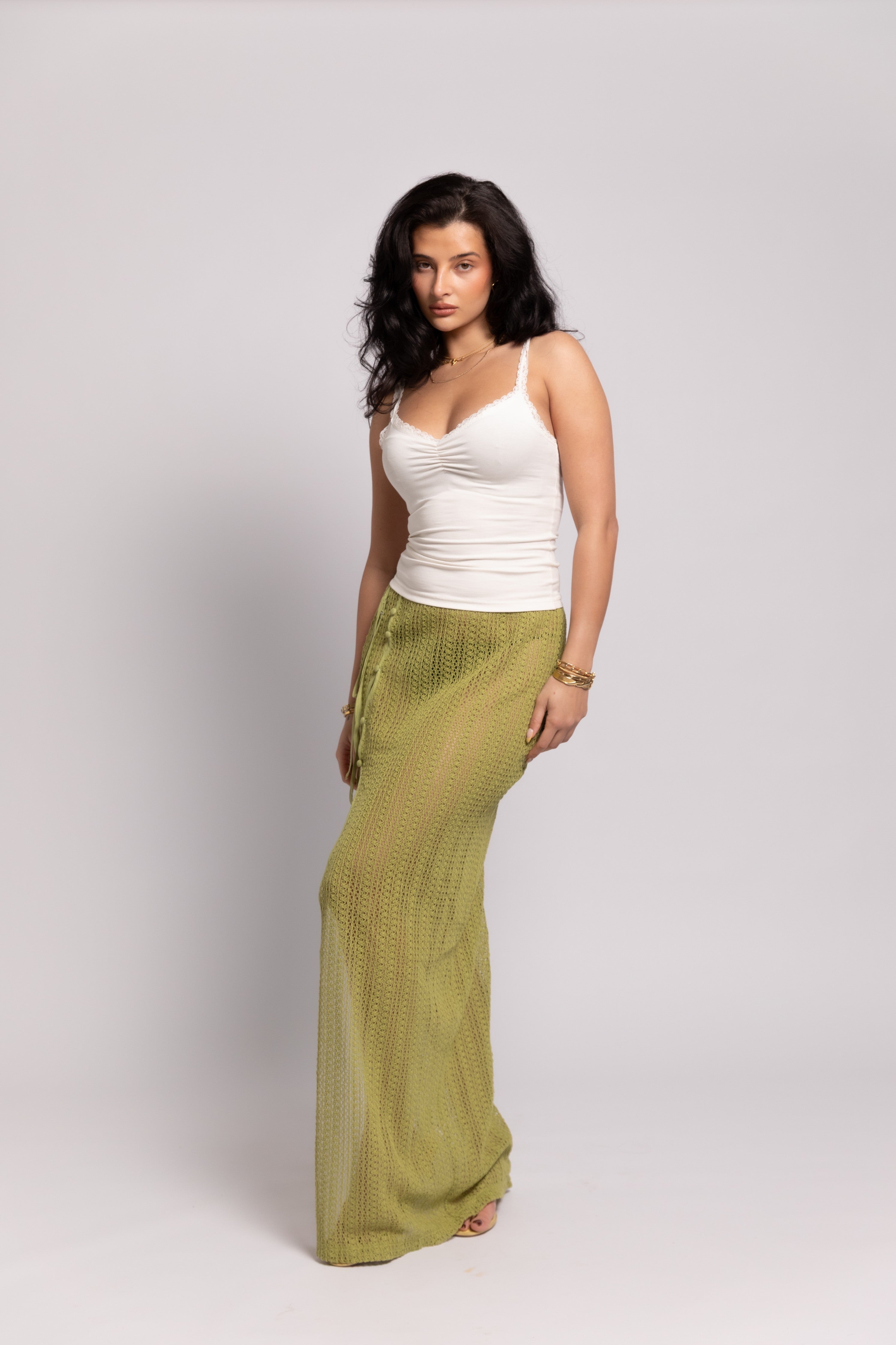 Clover Knit Maxi Skirt