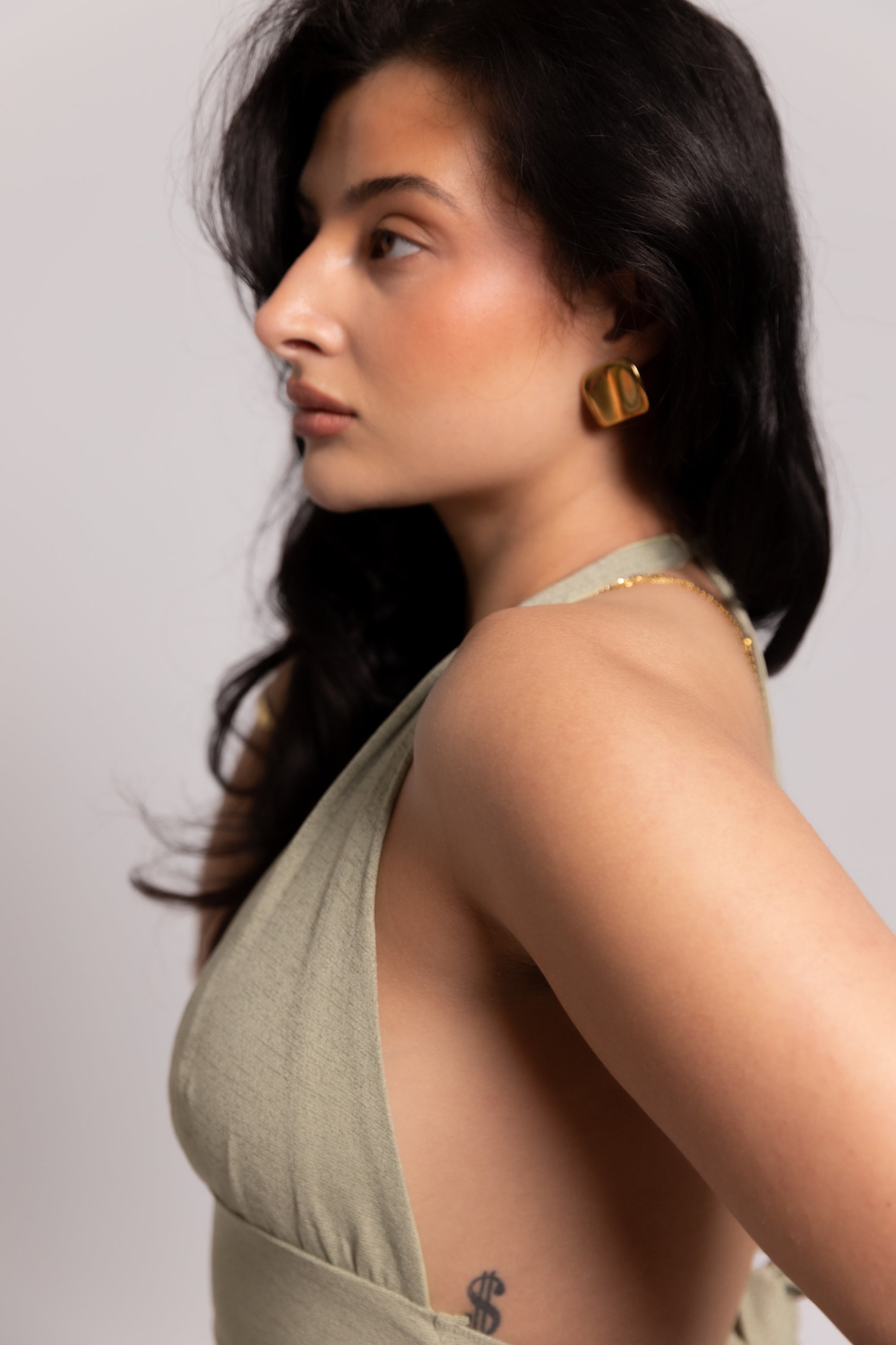 Eden Halterneck Crop Top - Matcha Green