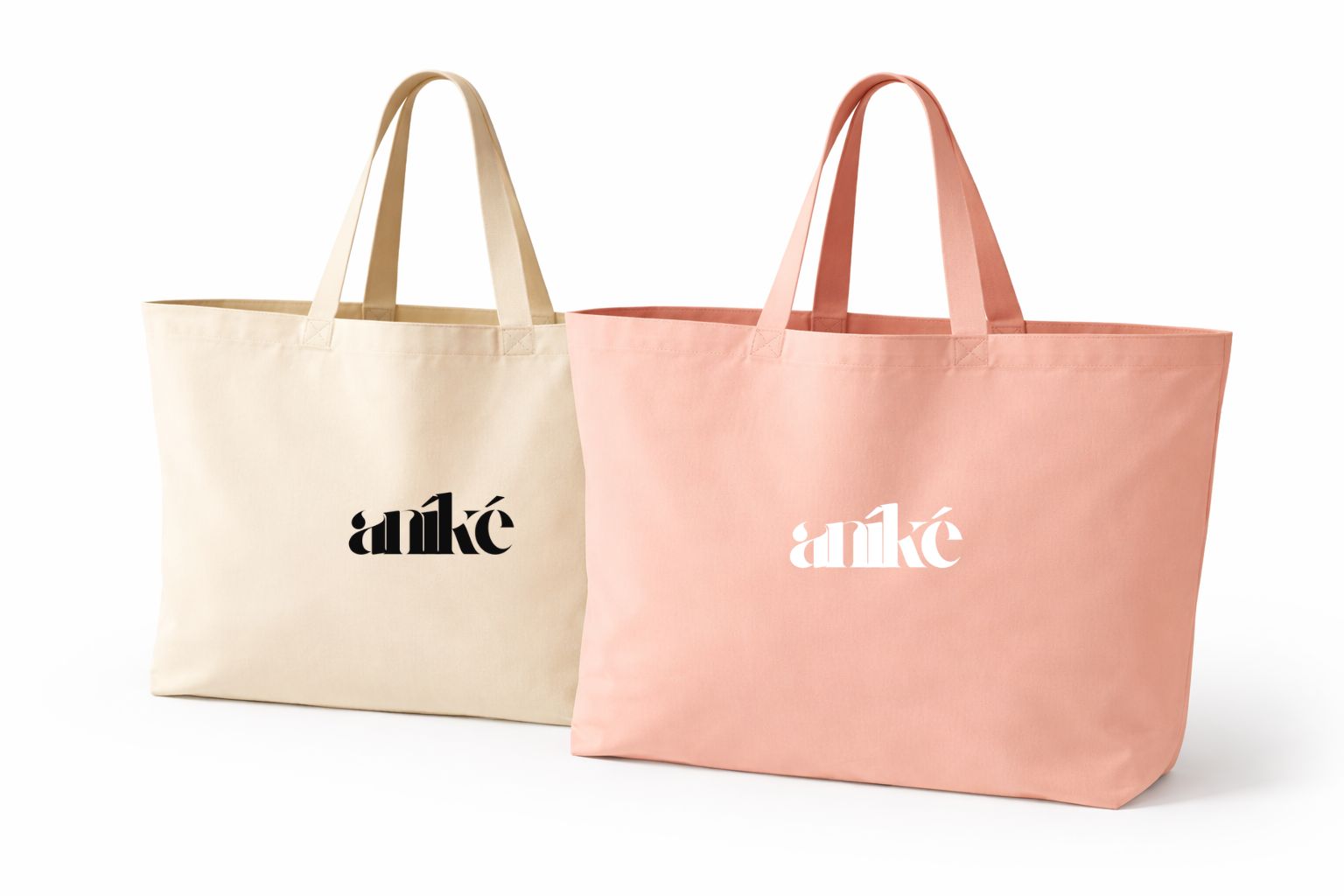 ANIKE LABEL COTTON CANVAS TOTE BAG